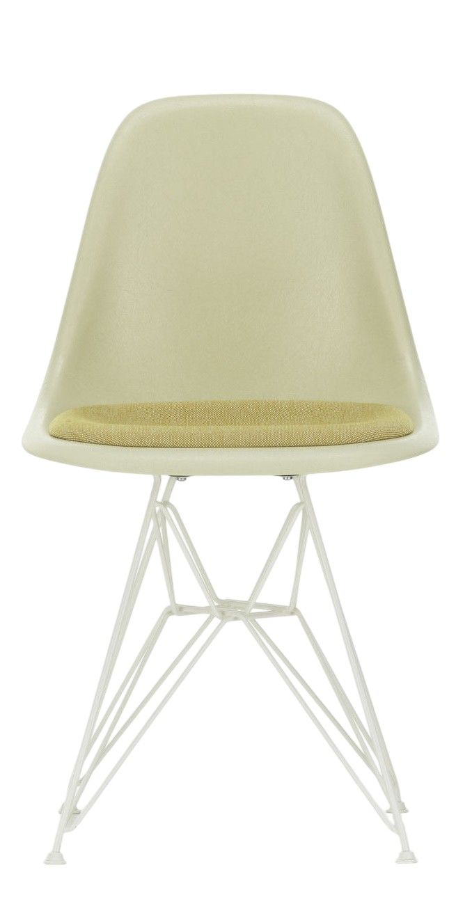 Eames Fiberglass Chair DSR chaise avec coussin d'assise Vitra