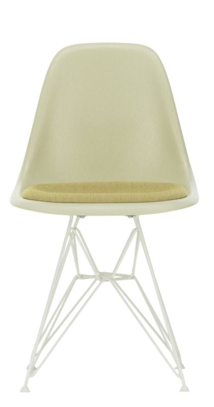 Eames Fiberglass Chair DSR chaise avec coussin d'assise Vitra