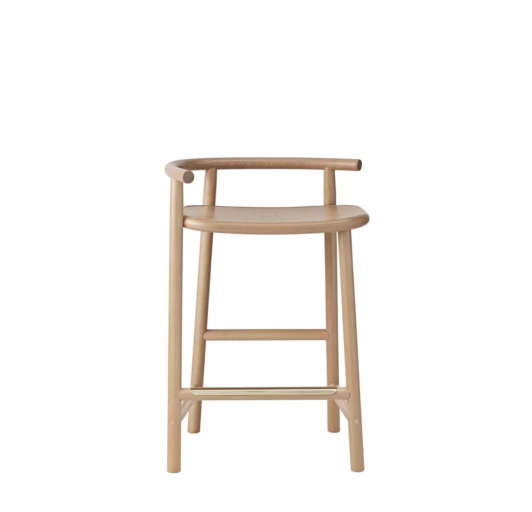 Single Curve Counter Chaise avec assise en bois stratifié H78cm Wiener GTV Design