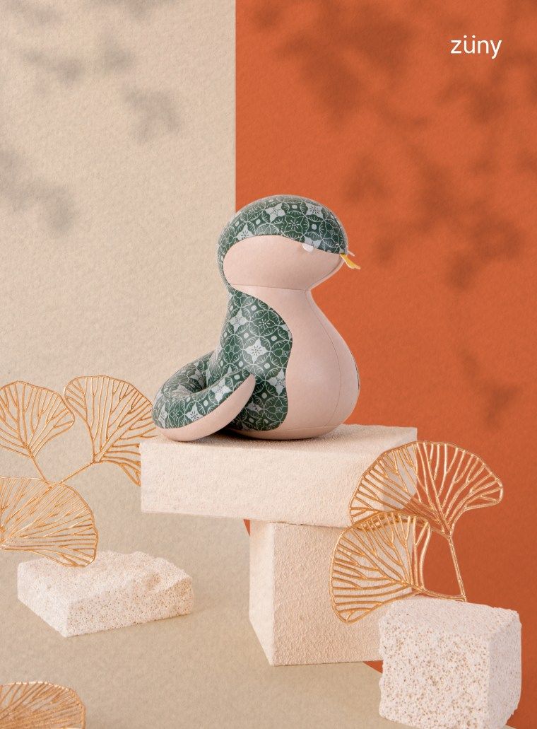 Serre-livres Snake Nick Vert (May Prosperity Blossom) / blé Züny Serre-livres Snake Nick Vert (May Prosperity Blossom) / blé Züny