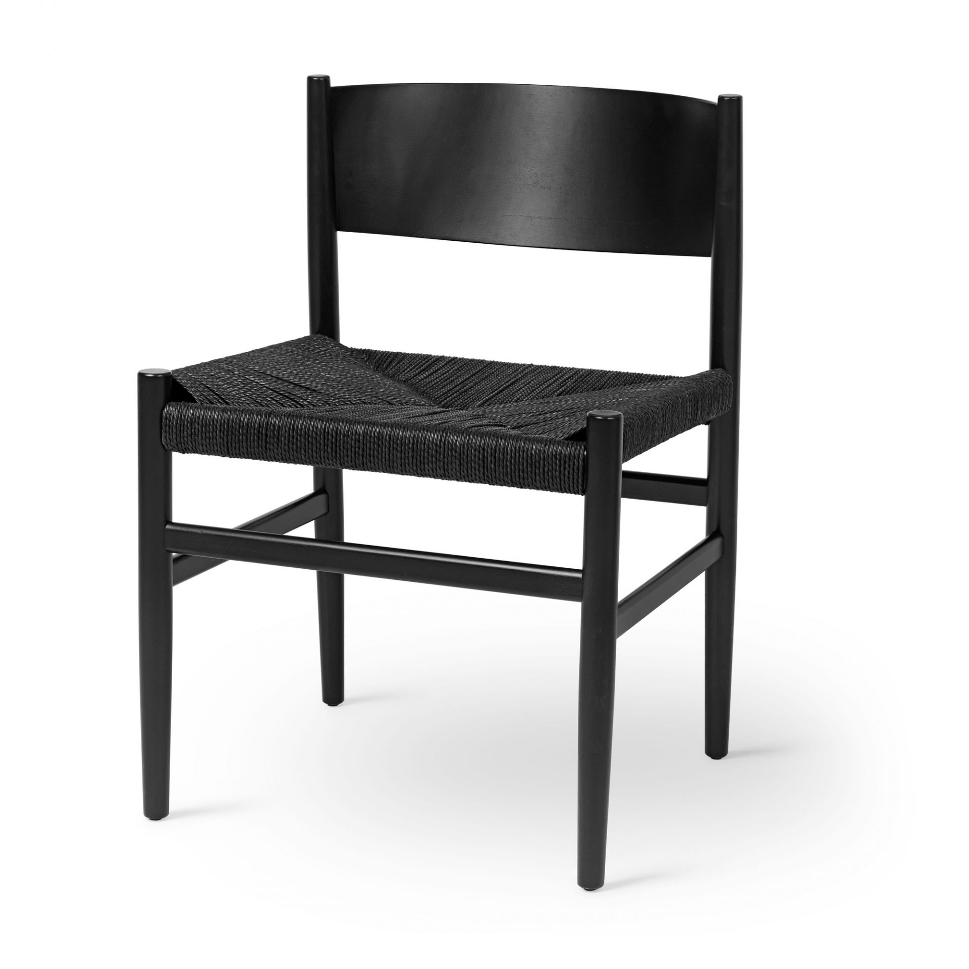 Nestor Chair Chaise sans Accoudoir Mater hêtre noir