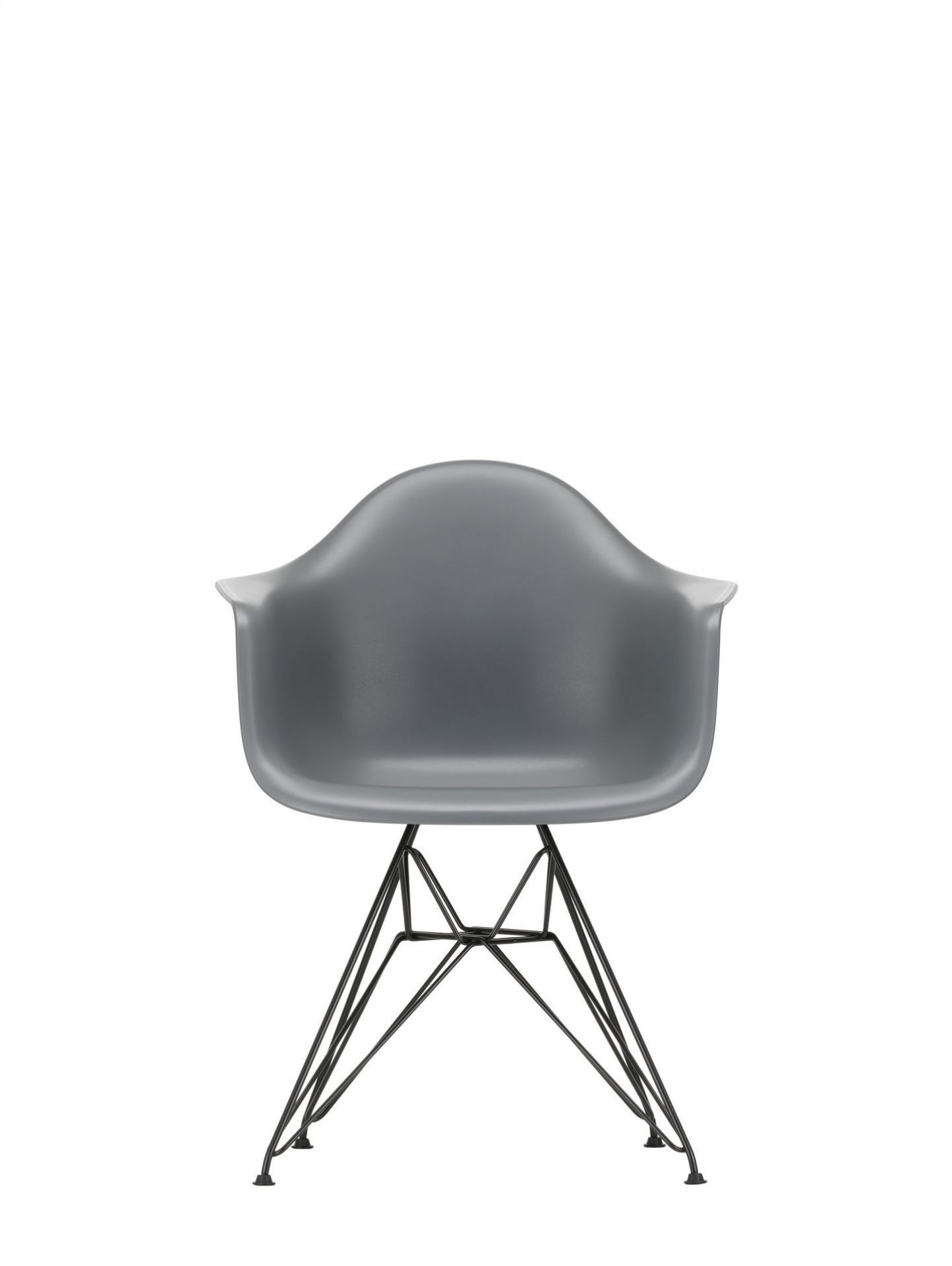 Eames Plastic Arm Chair DAR Chaise Vitra Chromé - Moutarde