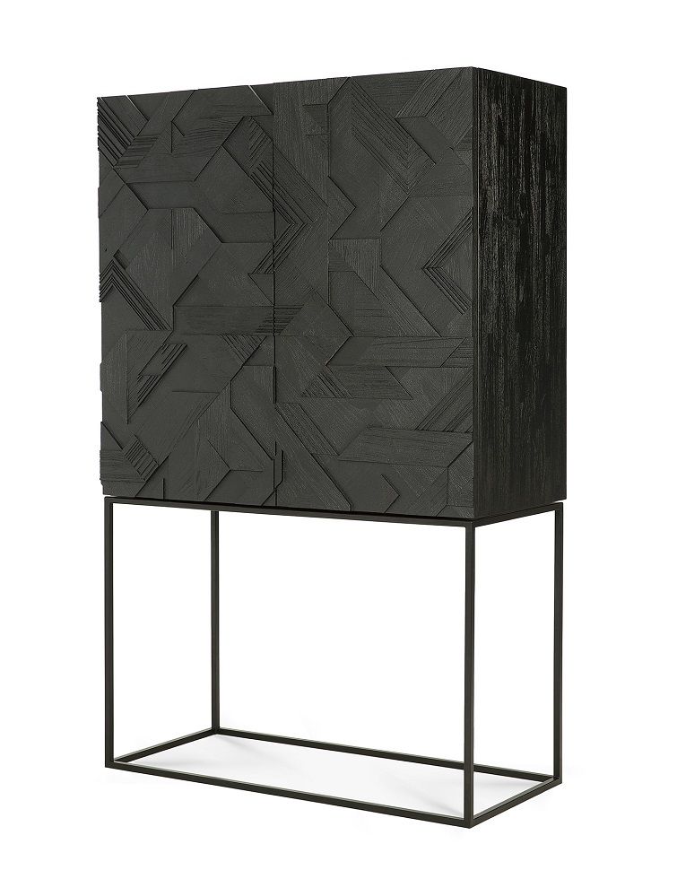Graphic Armoire 2 portes teck noir Ethnicraft