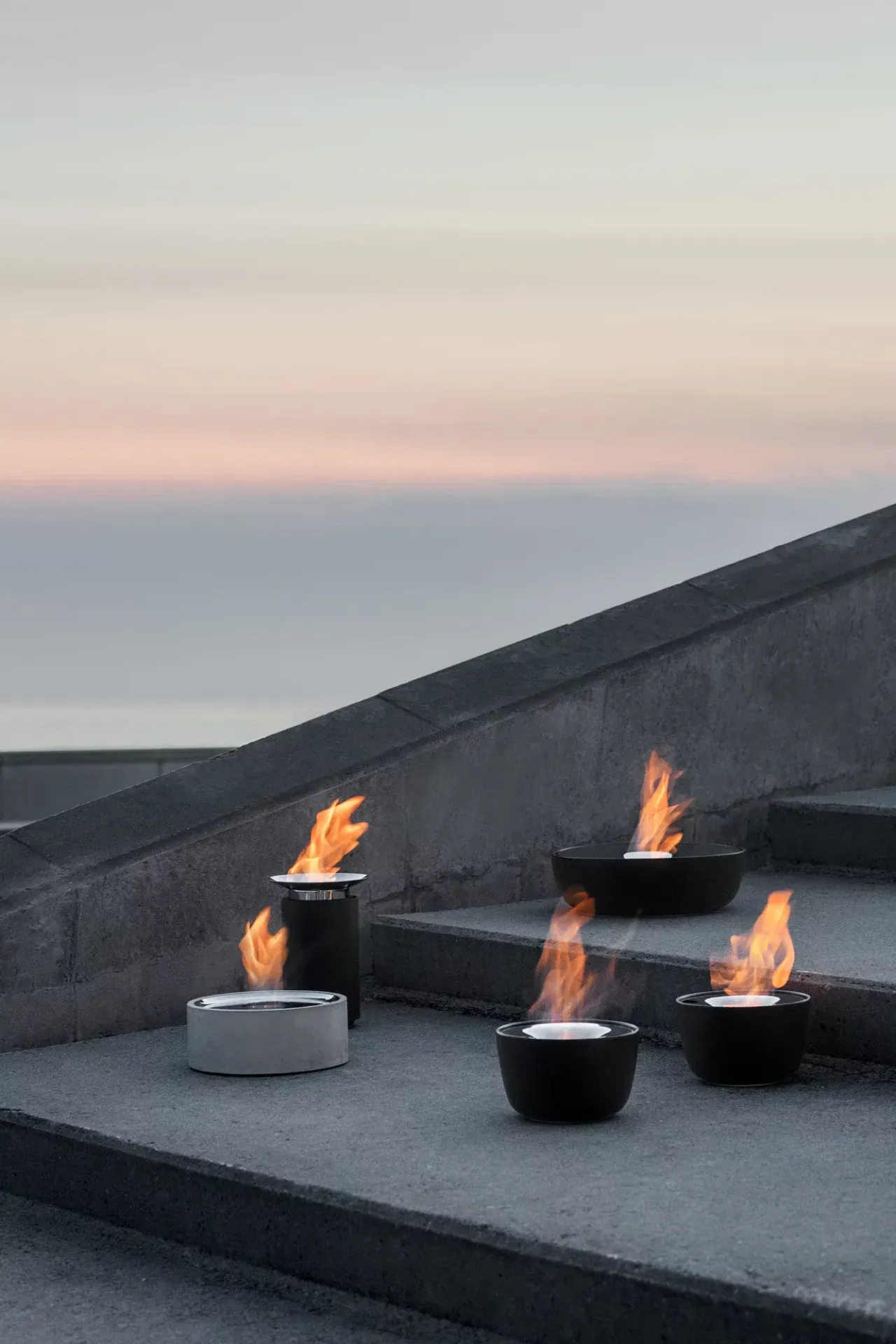 Fuoco Cheminée en Gel Acier Inoxydable Blomus OFFRE SPECIALE