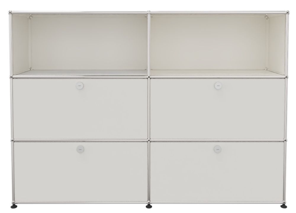 USM Haller Highboard 2 Open / 2 Flaps / 2 Drawer Blanc pur - FAST DELIVERY       