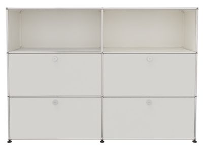 USM Haller Highboard 2 Open / 2 Flaps / 2 Drawer Blanc pur - FAST DELIVERY       