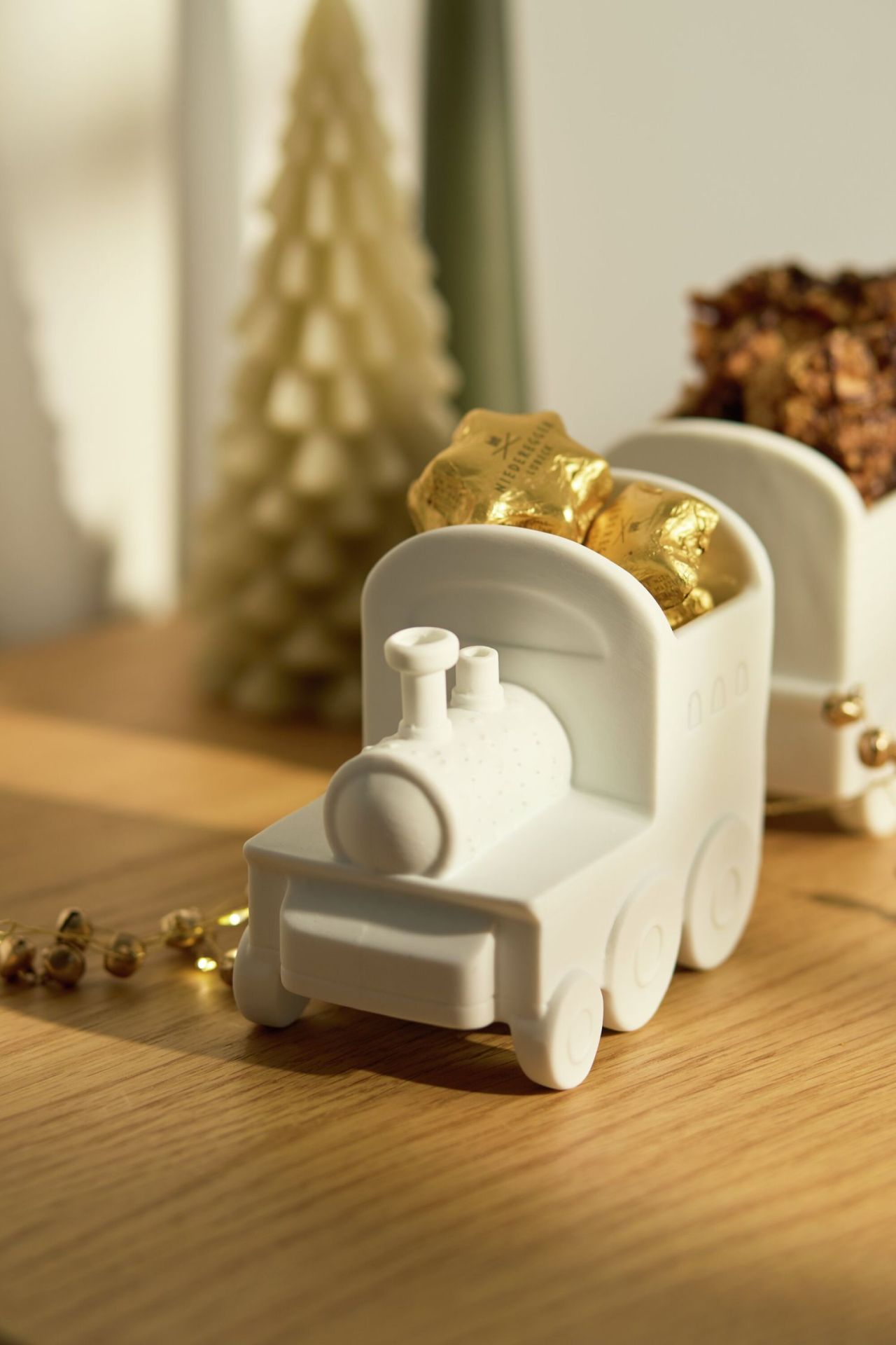 Ensemble de train de Noël, bol, roues