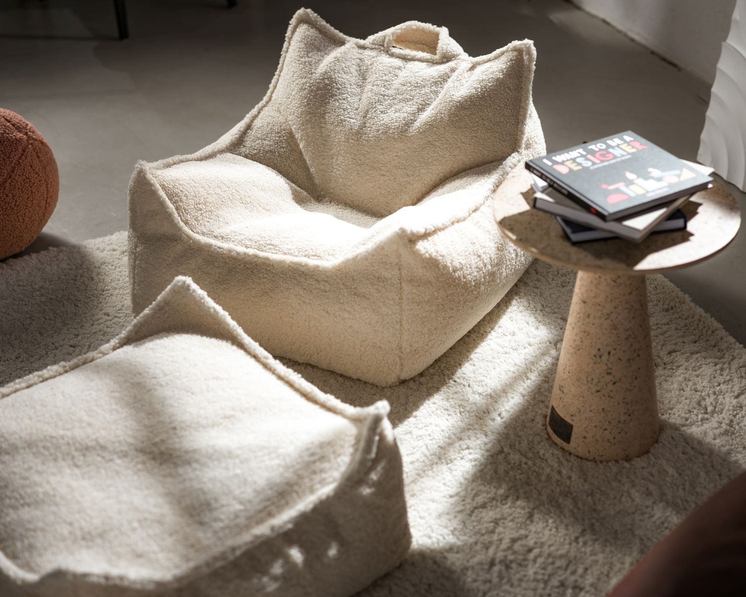 Fauteuil-sac en tissu Teddy Wigiwama