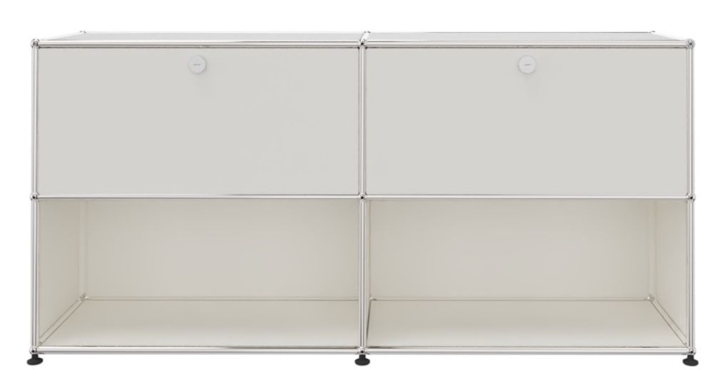 USM Haller Buffet 2 Tiroirs et 2 Ouverts Blanc pur - FAST DELIVERY