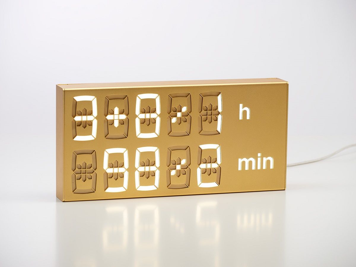 Digital clock LED Horloge numérique / horloge de table / horloge murale GOLD Albert Clock 
