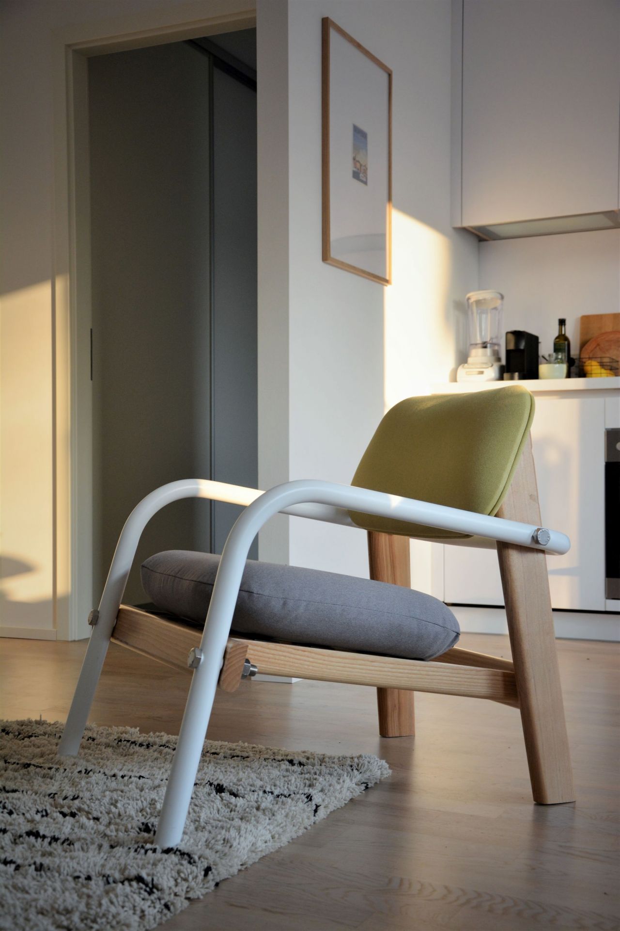 Billy Fauteuil blanc/gris/vert Jan Kurtz