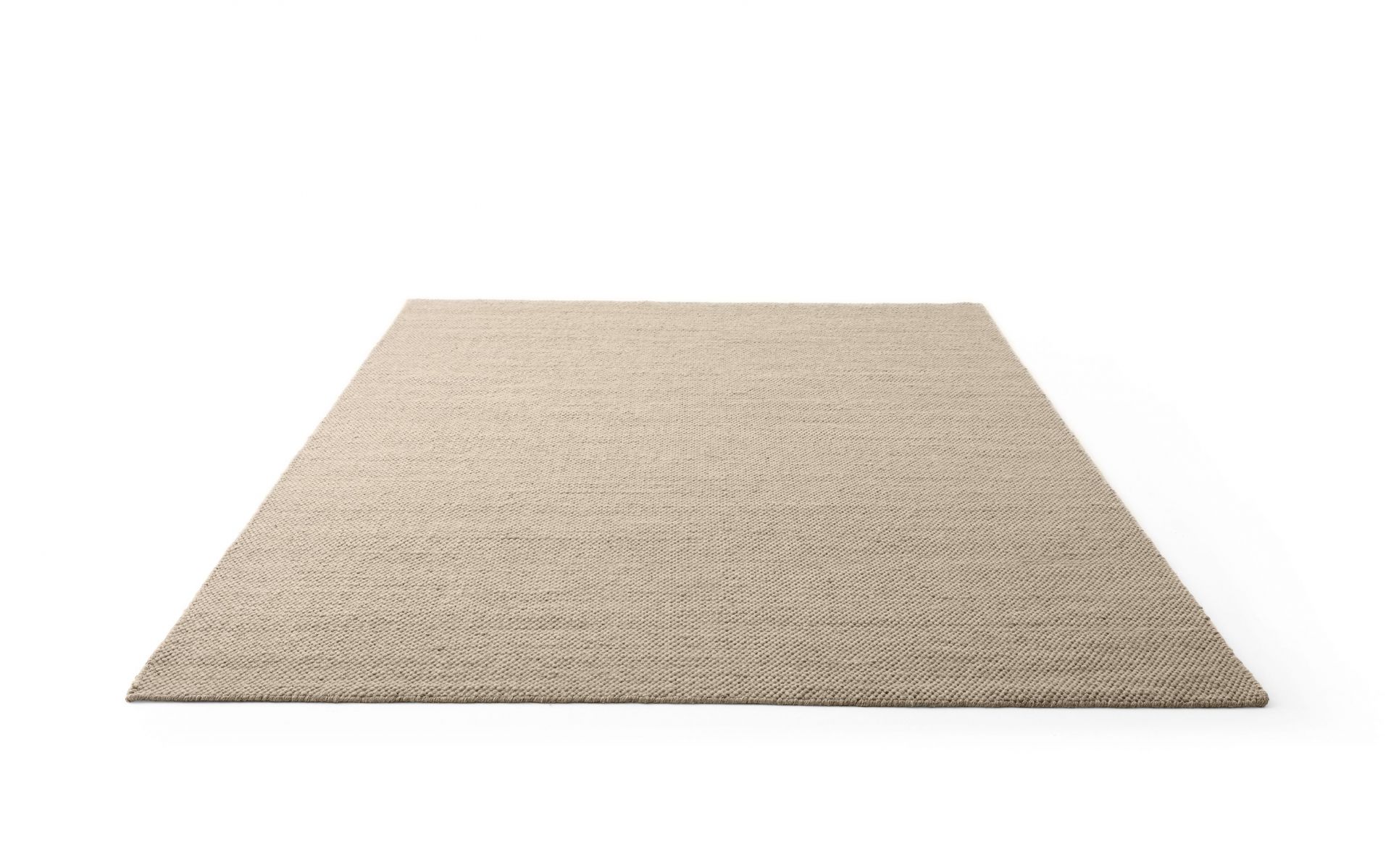 Beiger Wollteppich Vipp, 400x300 cm, Detailaufnahme der Textur, hochwertiger Teppich für Wohnzimmer und Schlafzimmer.