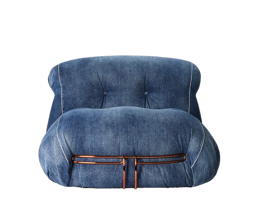 Fauteuil en denim Soriana Cassina
