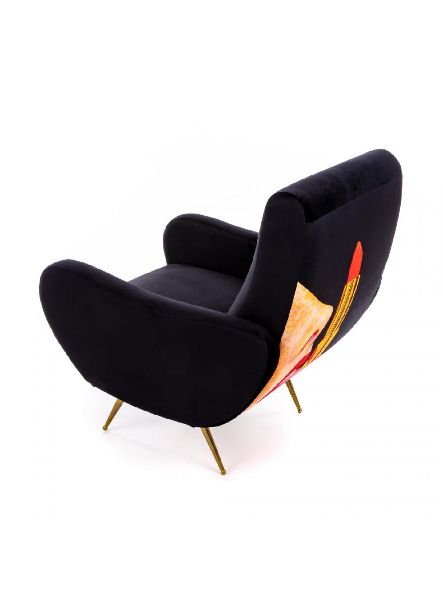 Toiletpaper fauteuil Tongue black Seletti Toiletpaper fauteuil Tongue black Seletti