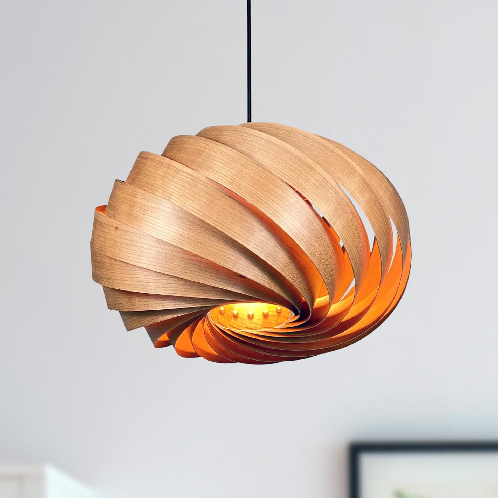 Quiescenta Lampe à suspendre Ø45 cm Cerisier Gofurnit