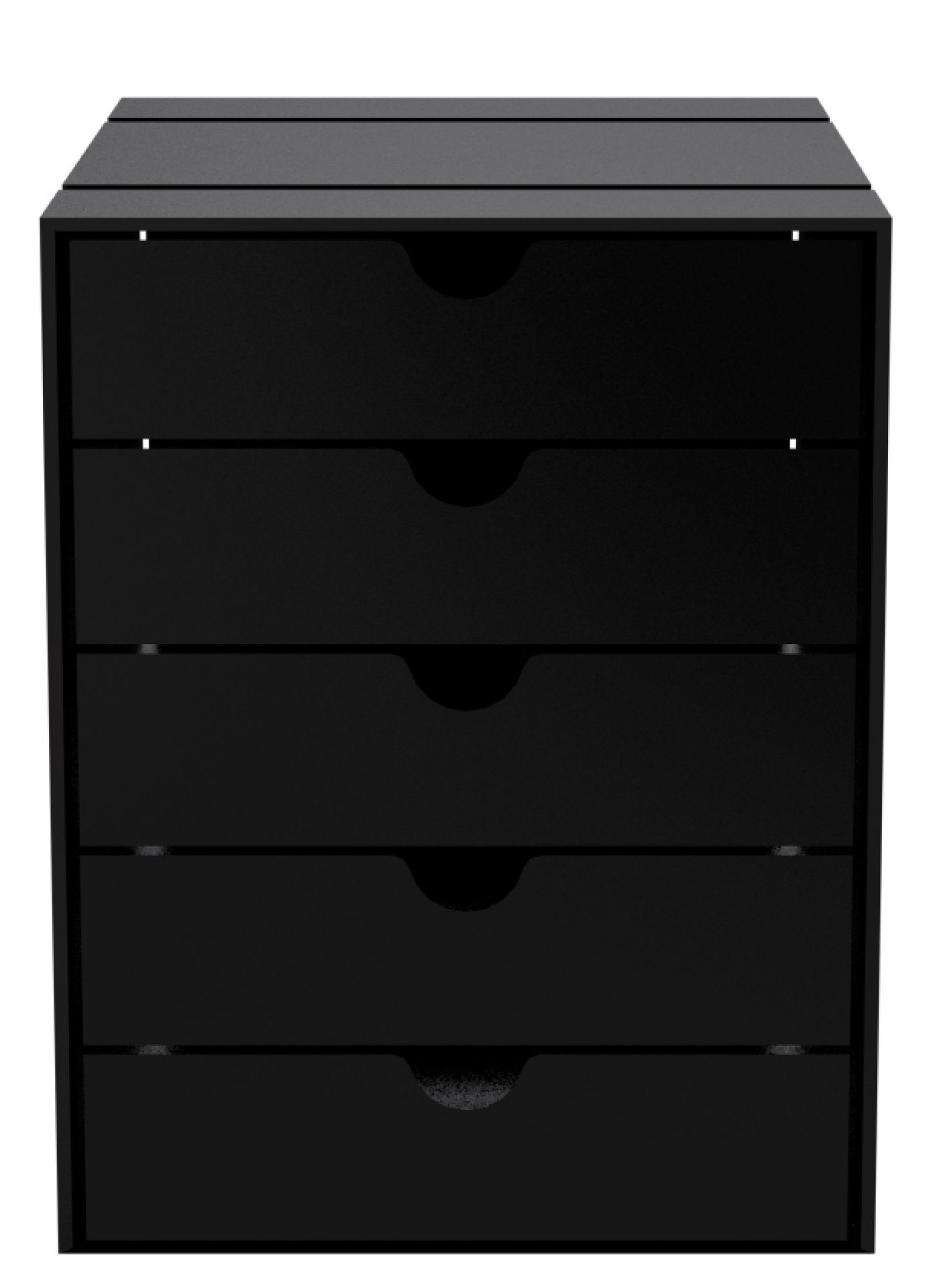 USM Haller Inos coffret C4 avec 5 plateaux fermés Home Office