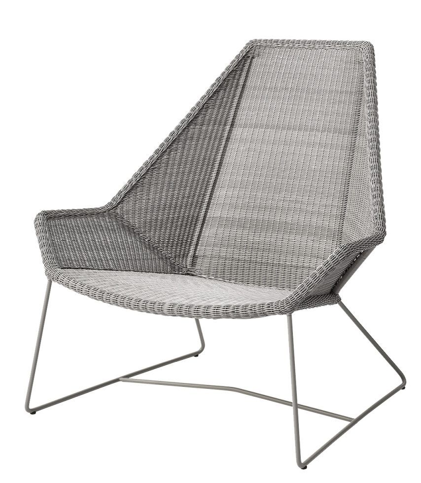 Breeze Chaise d'extérieur de highback Cane-Line Taupe