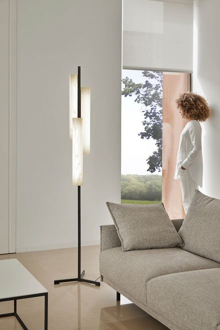 Black Note Triplet Floor LED Lampes sur pied LZF Lamps
