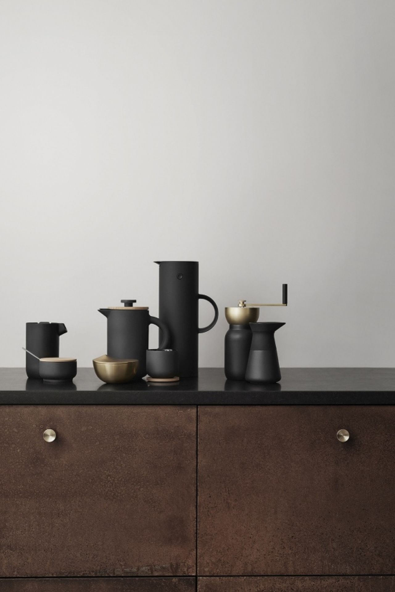 Theo Tasse à thé avec soucoupe Noir Stelton OFFRE SPECIALE