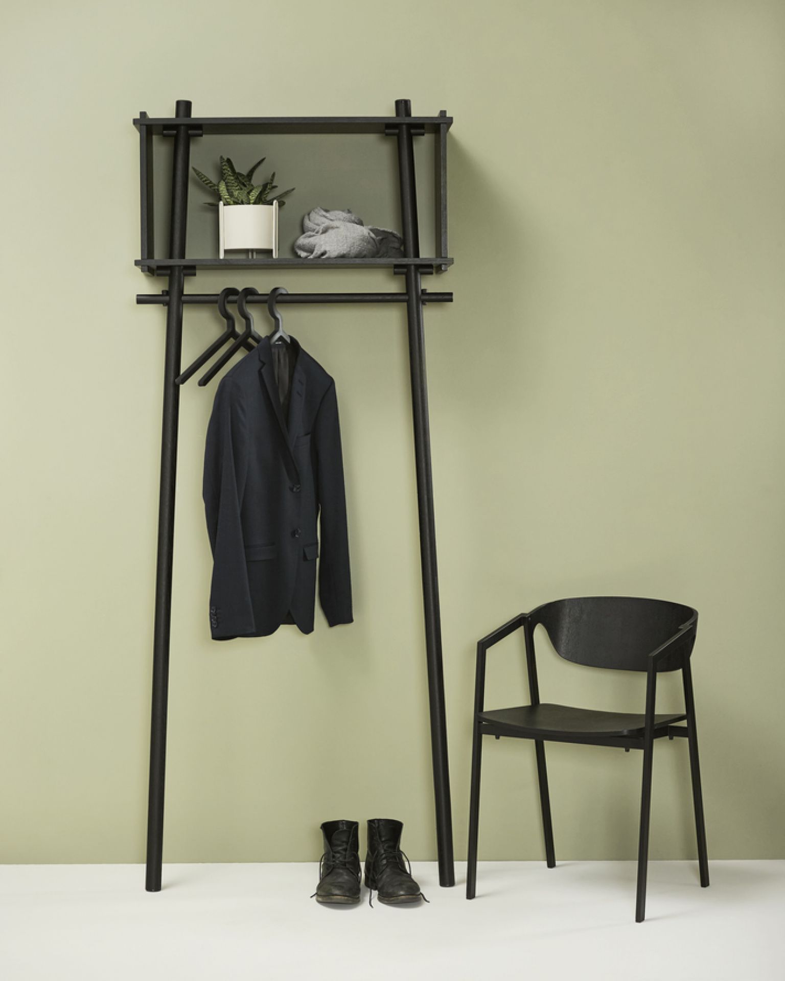 Töjbox vestiaire Woud Lx80 cm chêne noir