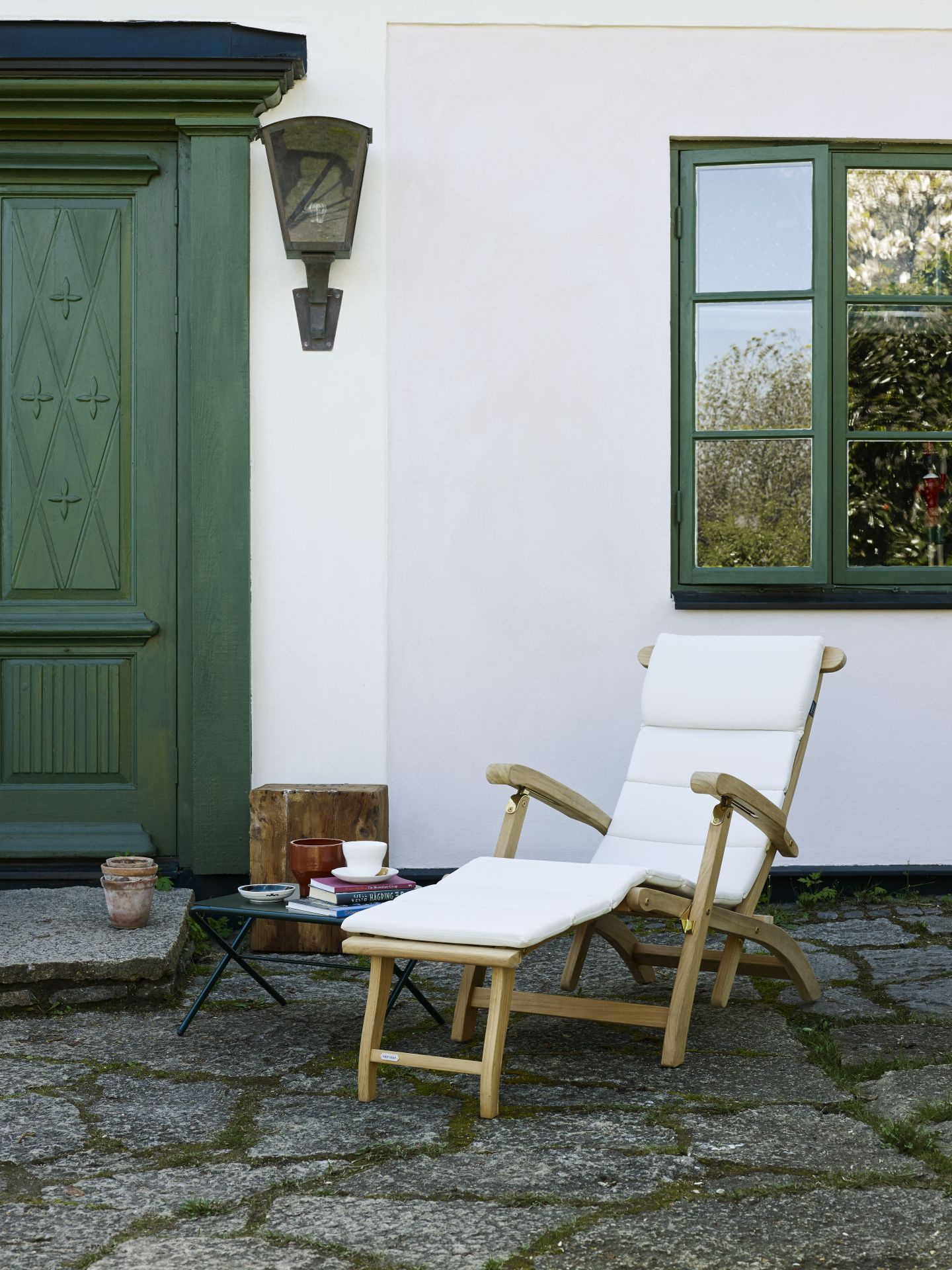 Steamer Deck Chair Chaise longue d'extérieur Skagerak by Fritz Hansen