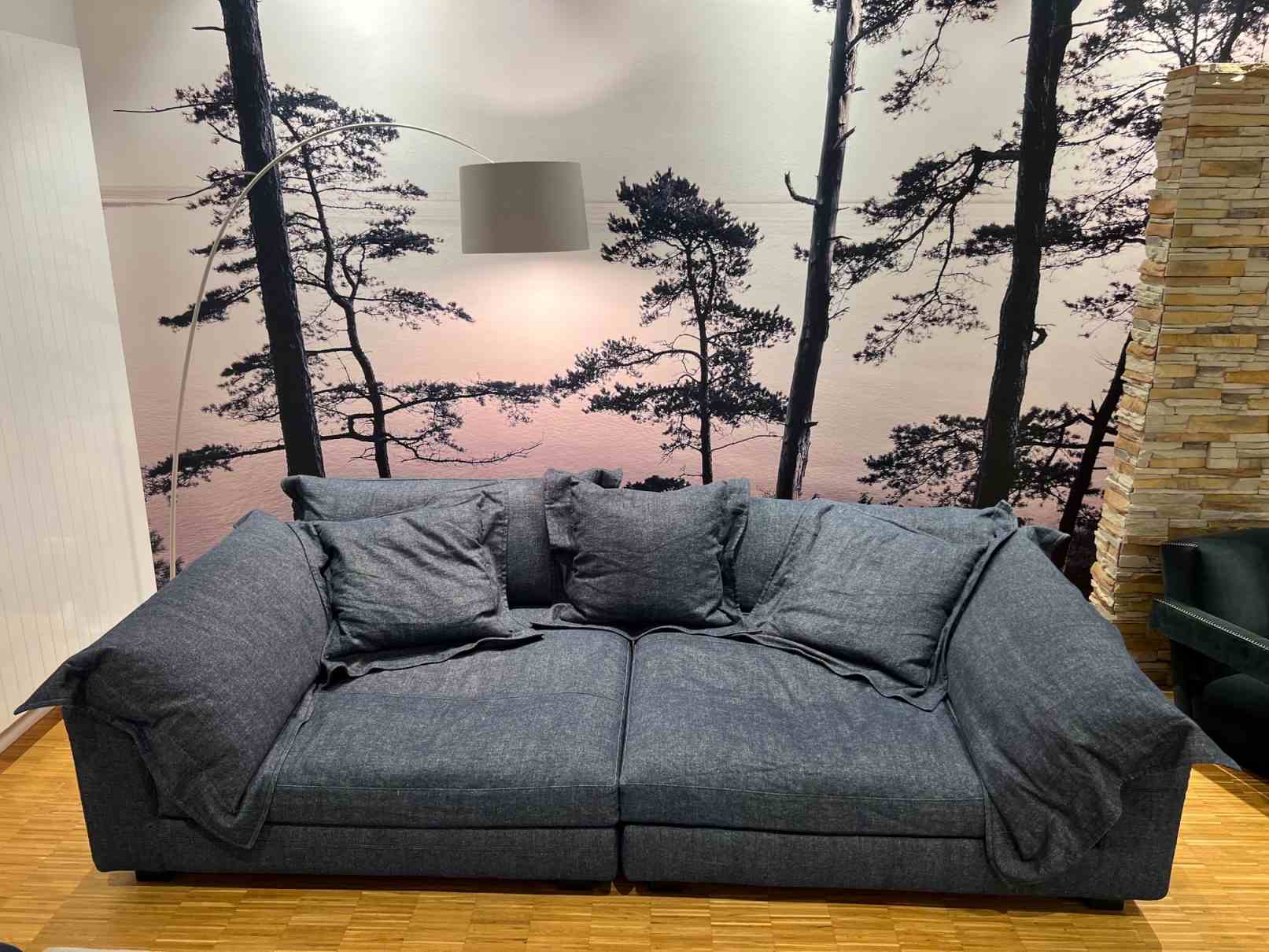 Nebula Nine Sofa 280x140 cm Daunen, Bezugsgruppe H, Wild Linen 2A1476 Moroso Diesel AUSSTELLUNGSSTÜCK