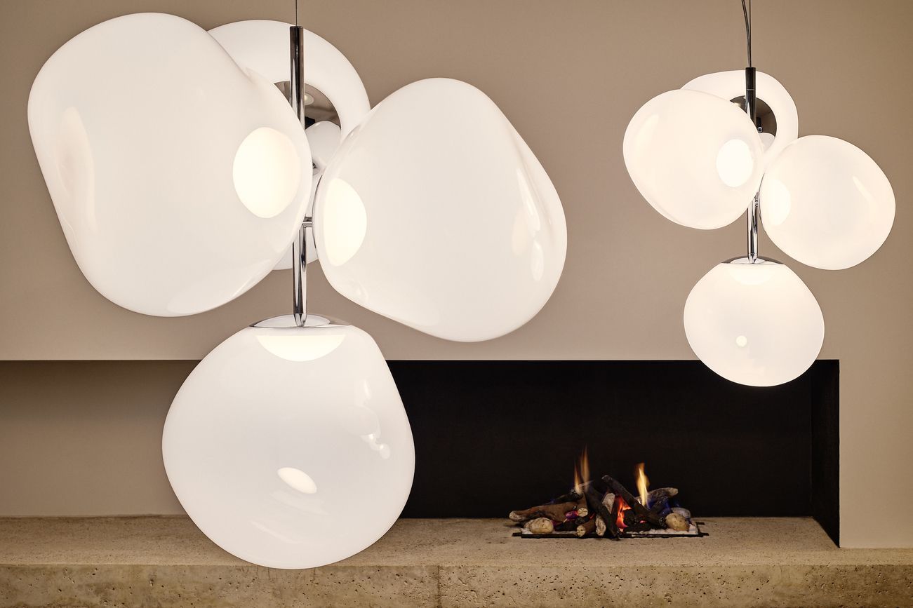 Melt Small Chandelier Lampe suspendue Or Tom Dixon