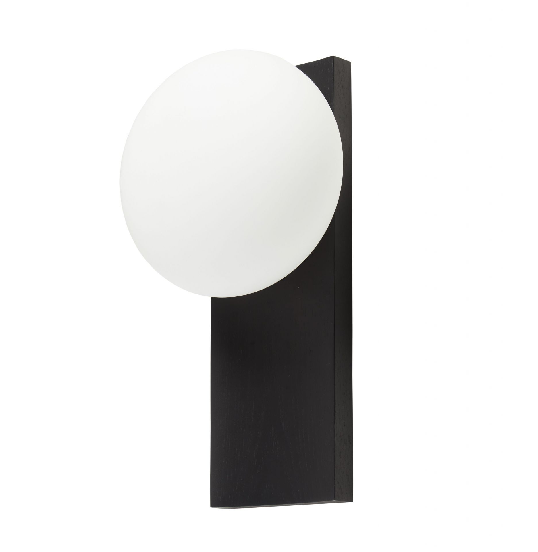 Dew table et applique murale frêne noir laqué Woud