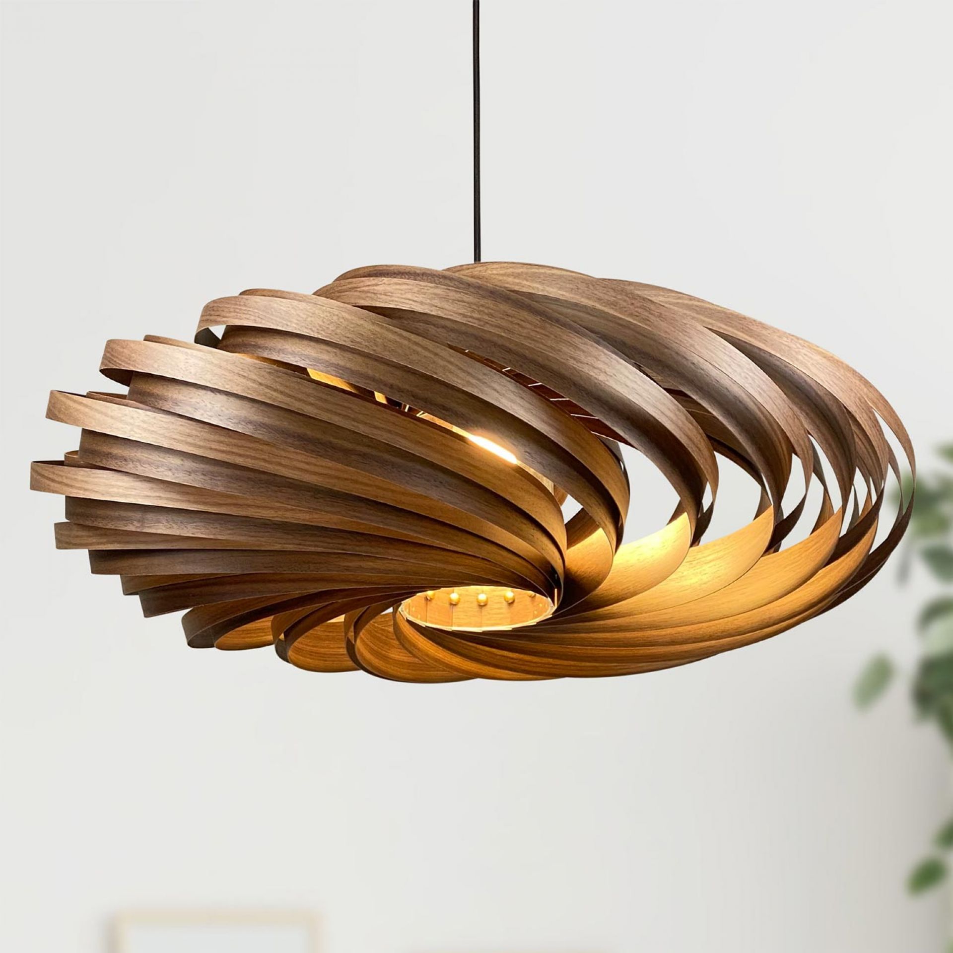 Veneria Lampe à suspendre Ø70 cm Noyer Gofurnit
