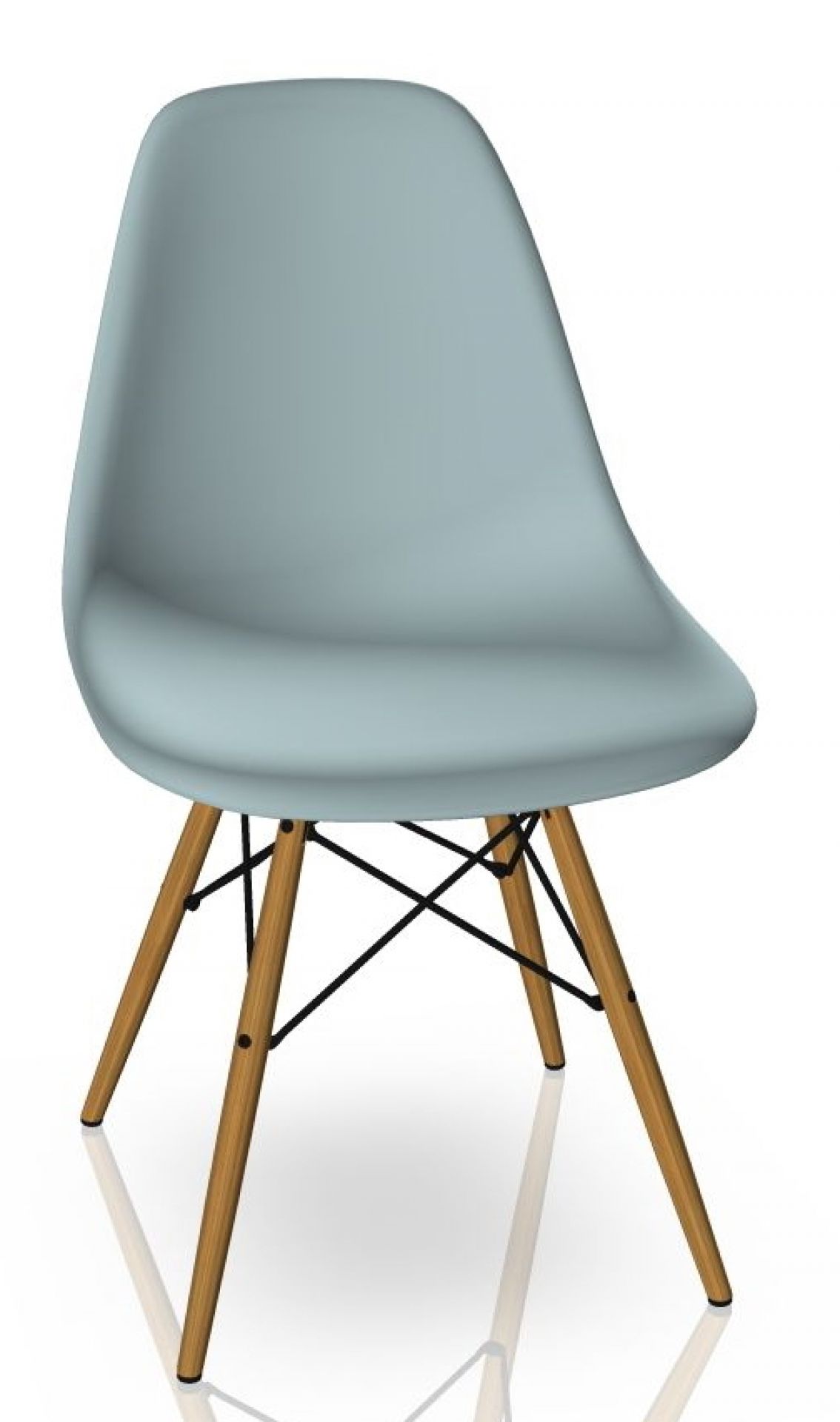 Eames Plastic Side Chair DSW Chaise Vitra Frêne couleur miel - Ice grey