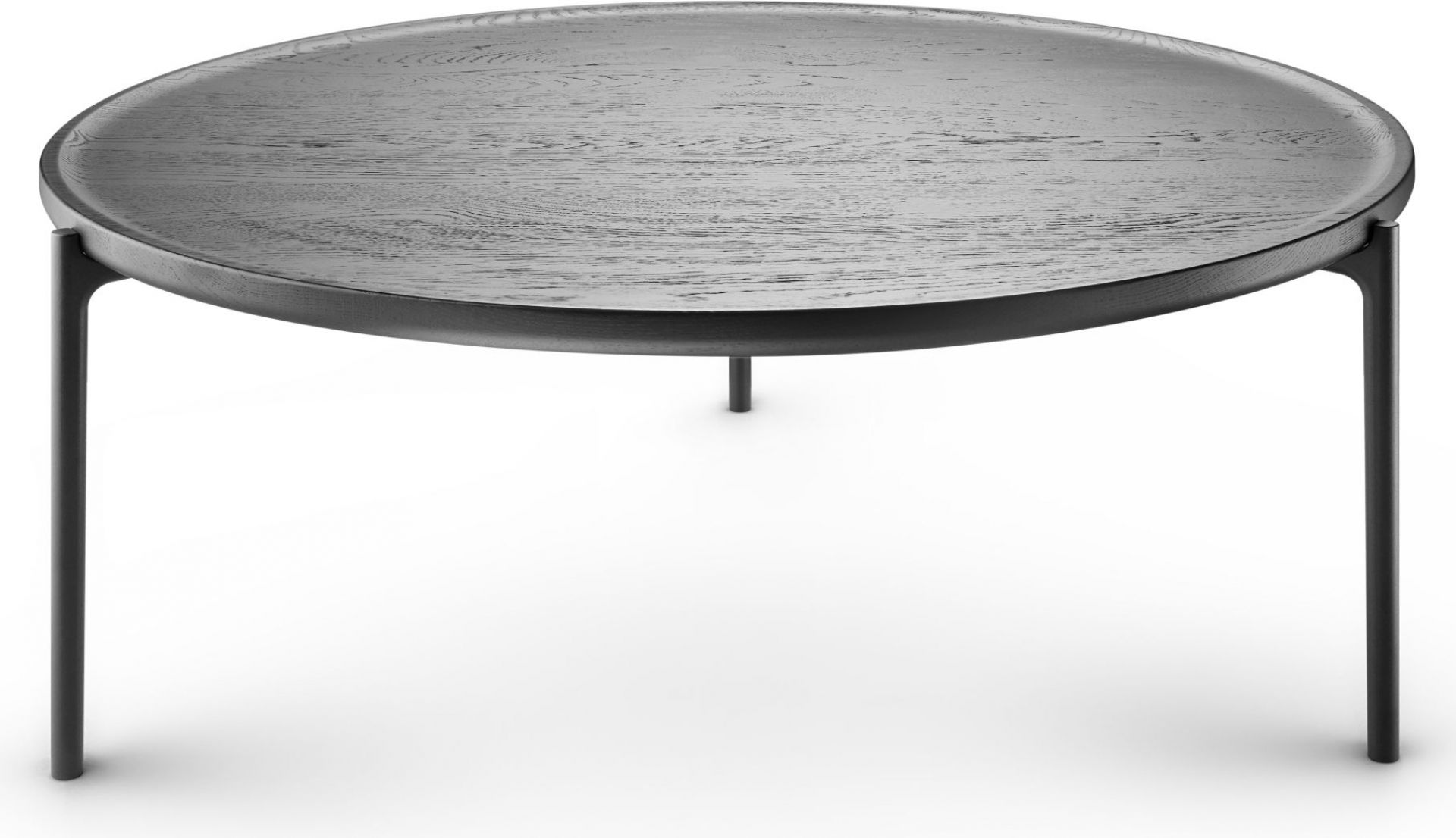 Savoye Table ronde en chêne - Noir ø 90 x H 35 cm Eva Solo