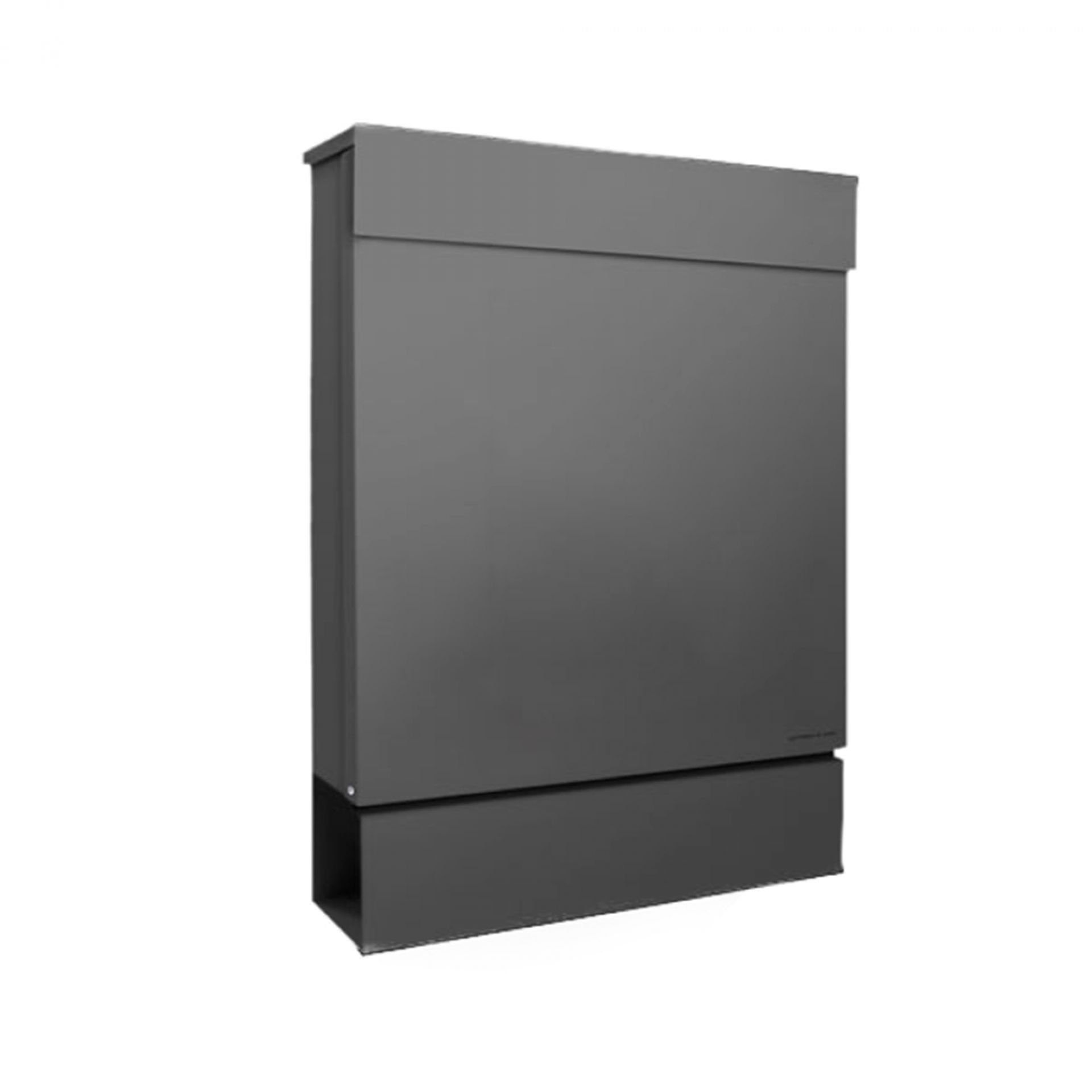 Letterman M Boîte aux lettres Anthracite Radius Anthrazitfarbener Letterman Briefkasten mit Zeitungsfach, moderner Radius Design Briefkasten für die Hauswand.