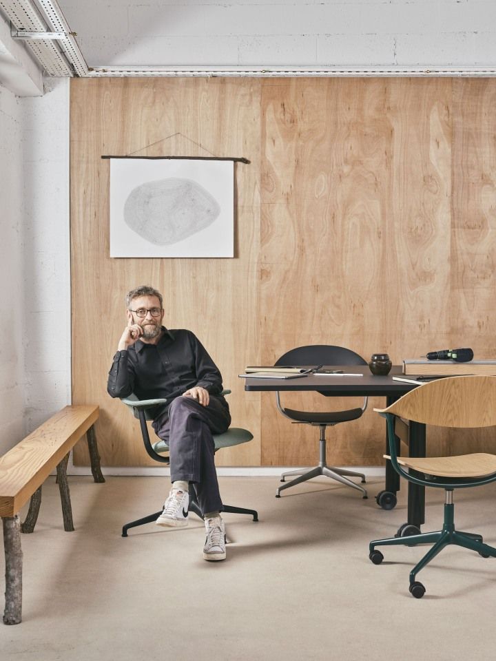 Mynt dossier et assise plastique Chaise de bureau Vitra