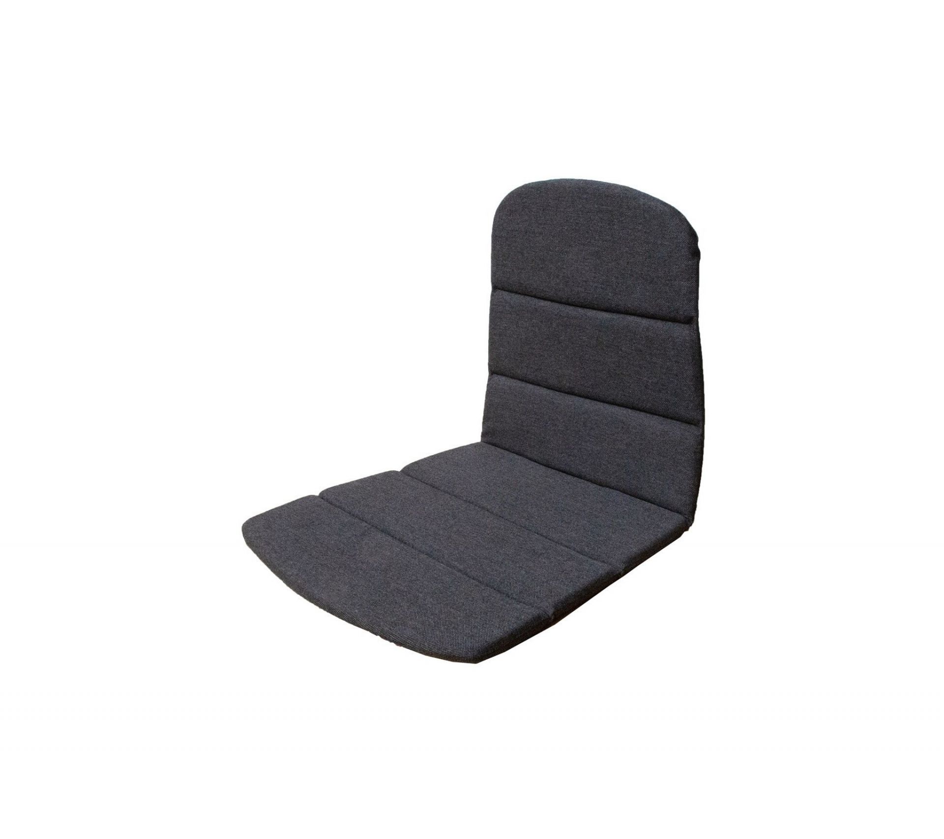 Schwarzes Breeze Sitz- und Rückenkissen für Cane-Line Outdoor Stuhl mit Kufengestell, bequeme Gartenmöbel.