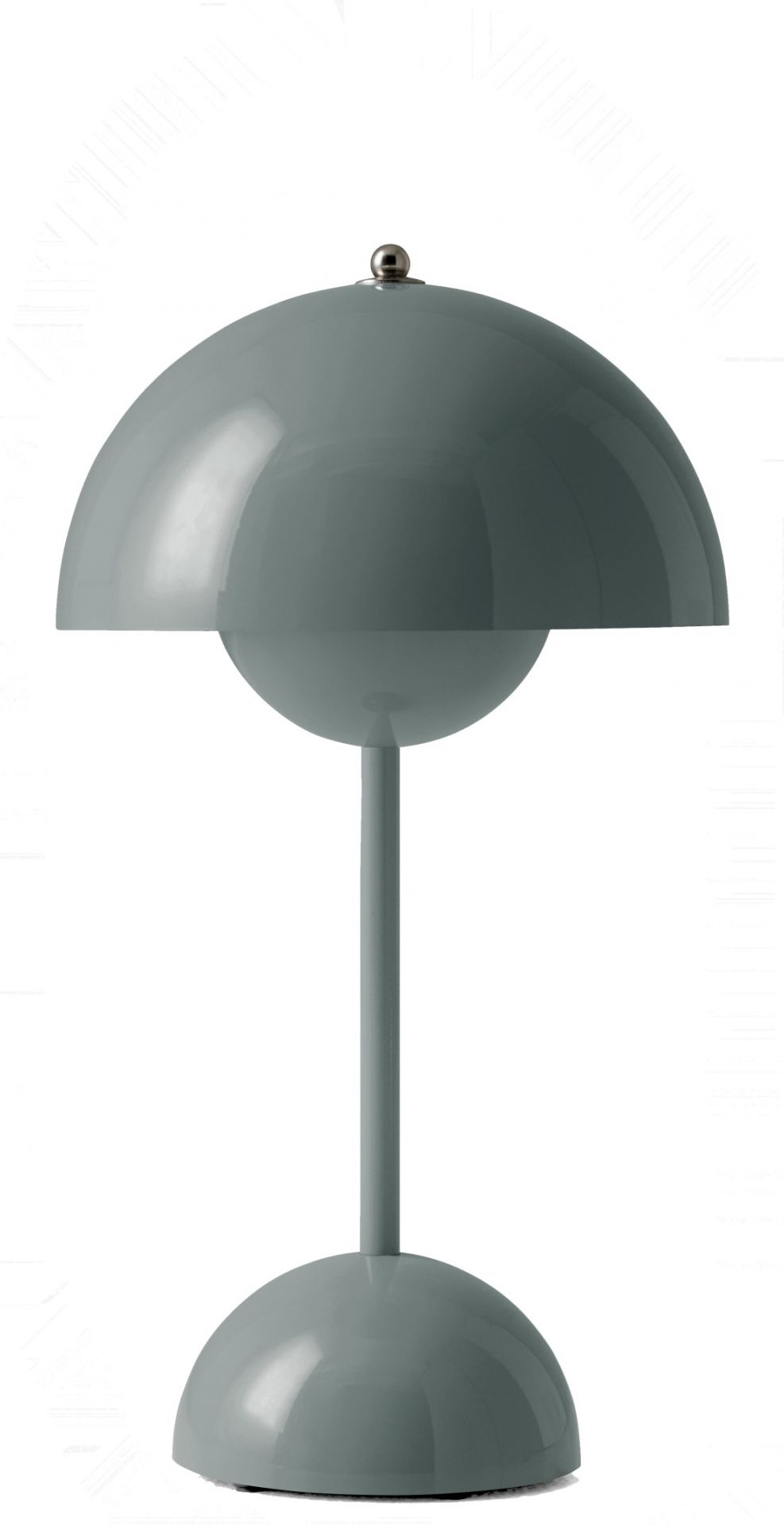 Flowerpot VP9 Lampe portable sur batterie / lampe de table avec USB STONE BLUE AndTradition OFFRE SPECIALE