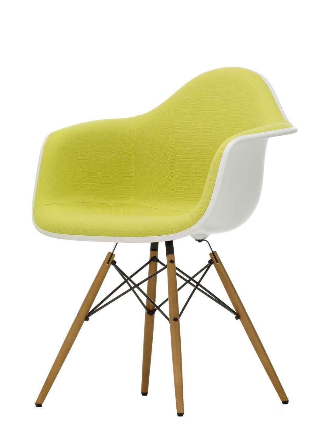 Eames Plastic Arm Chair DAW Chaise entièrement rembourrée Vitra