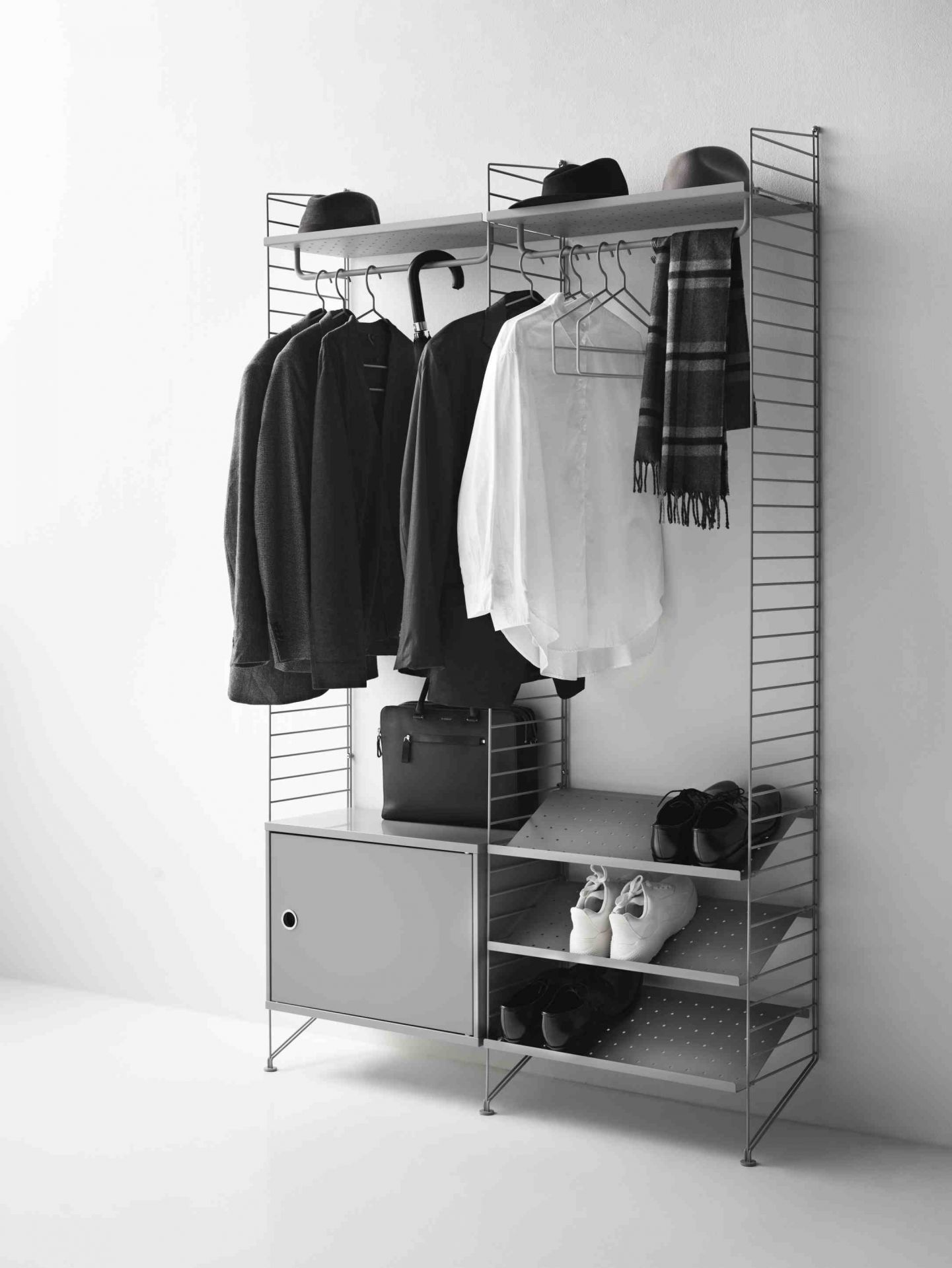 Système de rayonnage au sol de la chambre à coucher à cordes C String Furniture Beige - Beige