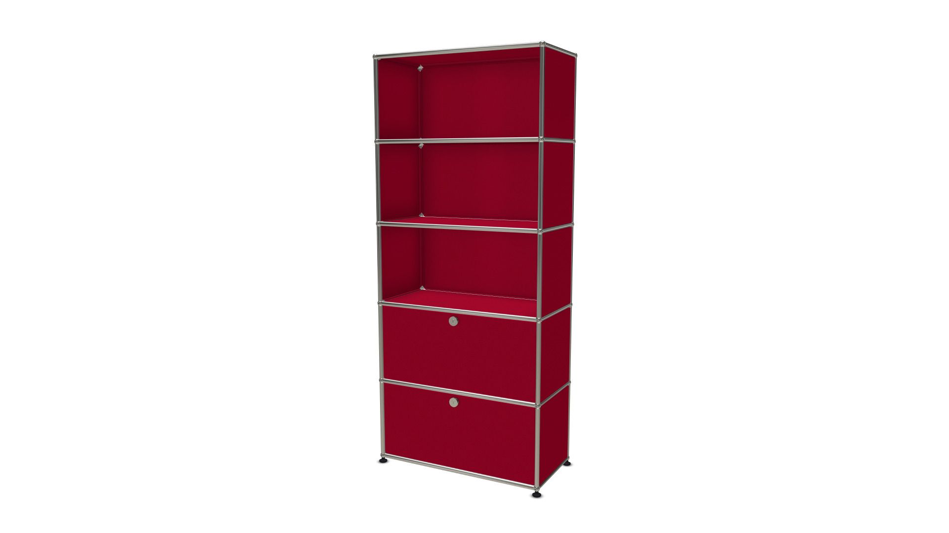 USM Haller Kombischrank rot