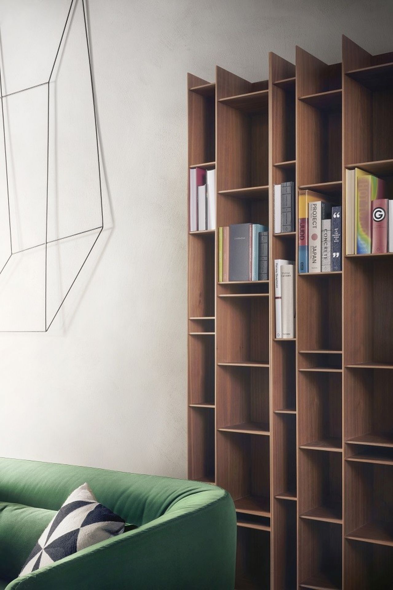 Random Wood Bookcase Bibliothèque 3C MDF Italia