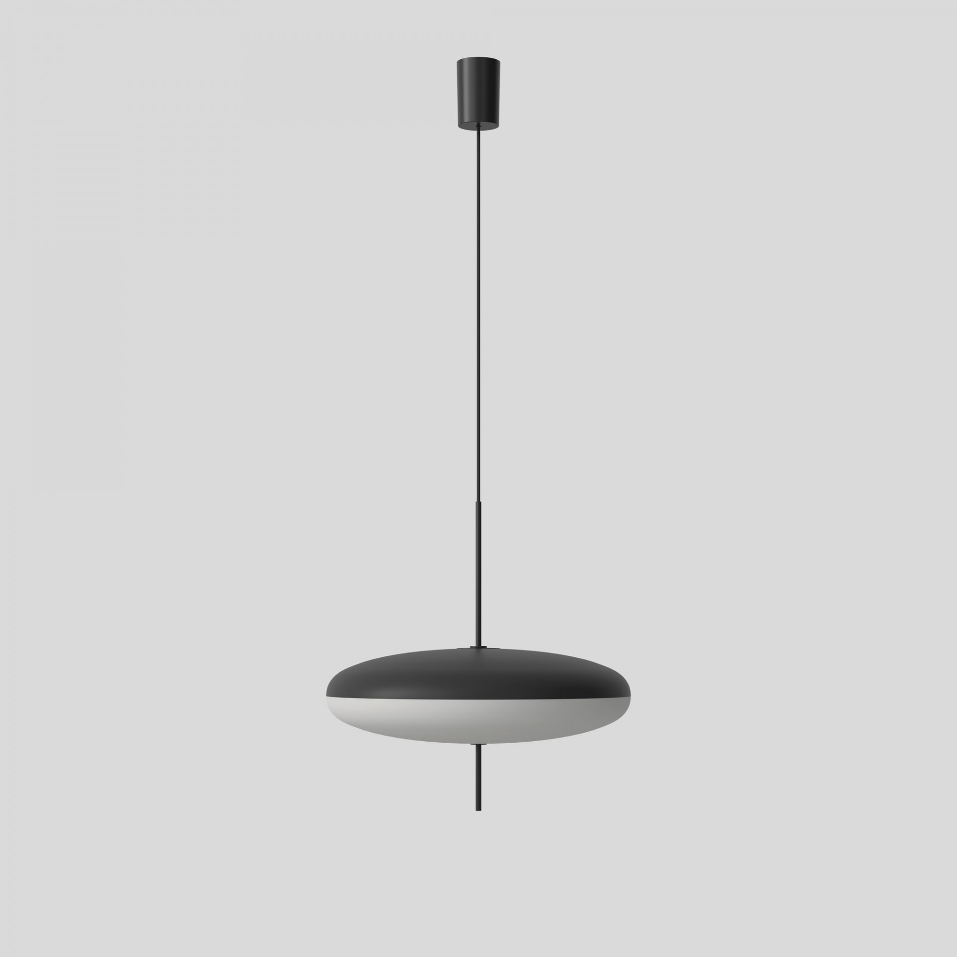 Modèle 2065 Plafonnier Noir et Blanc Diffuseur Hardware Noir Câble Noir Astep UNIQUE 