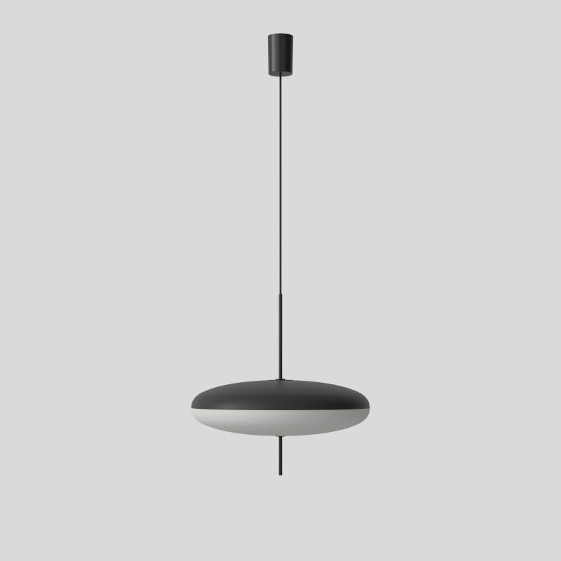 Modèle 2065 Plafonnier Noir et Blanc Diffuseur Hardware Noir Câble Noir Astep UNIQUE 