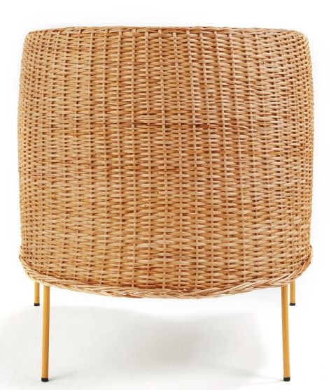 Caribe Natural Lounge Chair Fauteuil de salon Outdoor ames Matériau naturel brut / Jaune