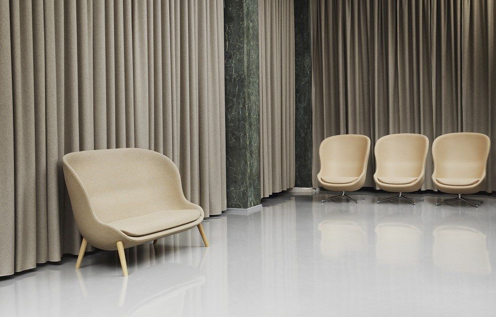 Hyg Lounge Chair High Swivel Fauteuil Normann Copenhagen