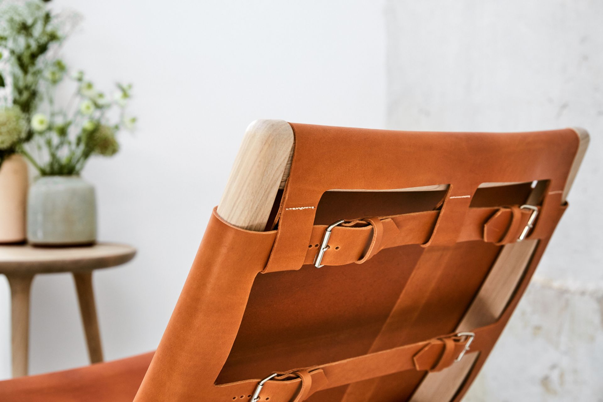 Rocker Chaise berçante Harness cuir Mater