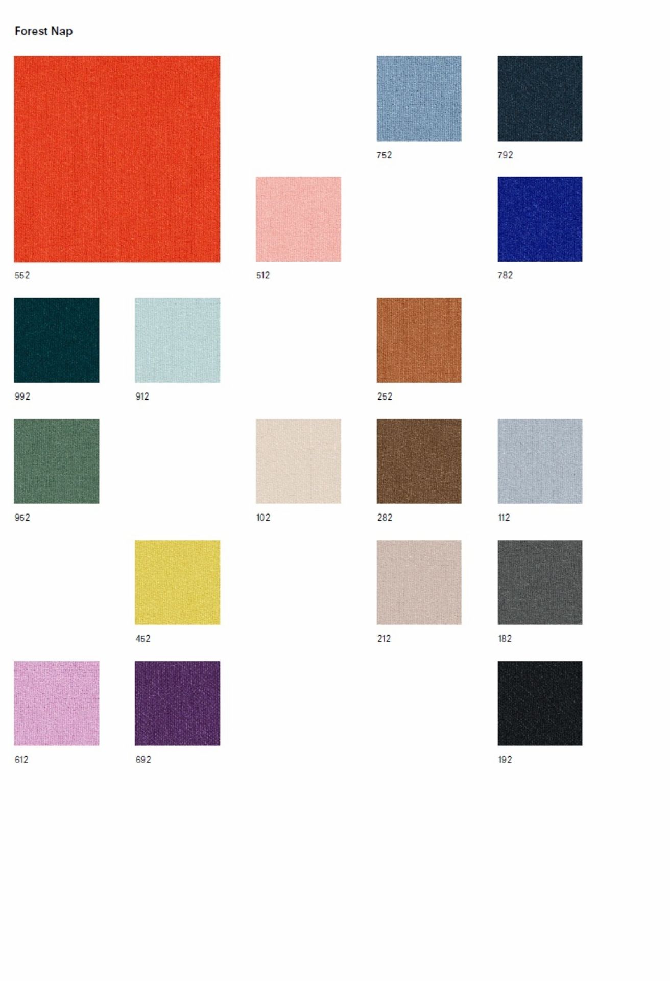Carte Échantillon Forêt Nap Kvadrat