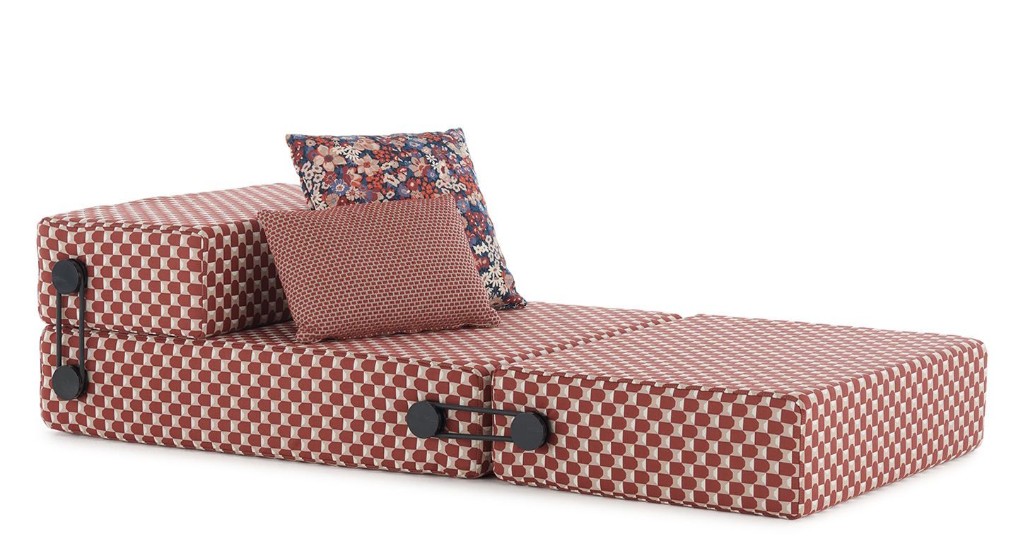Chaise longue/méridienne/canapé d'extérieur Trix Obi Check Kartell
