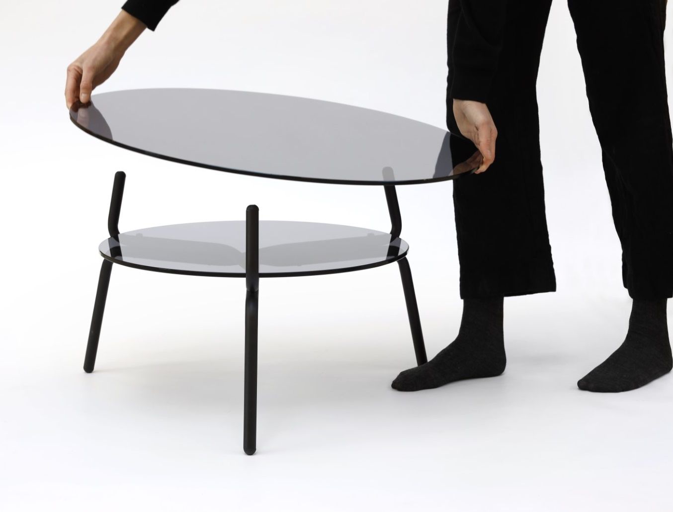 Lej Table basse transparente Mox
