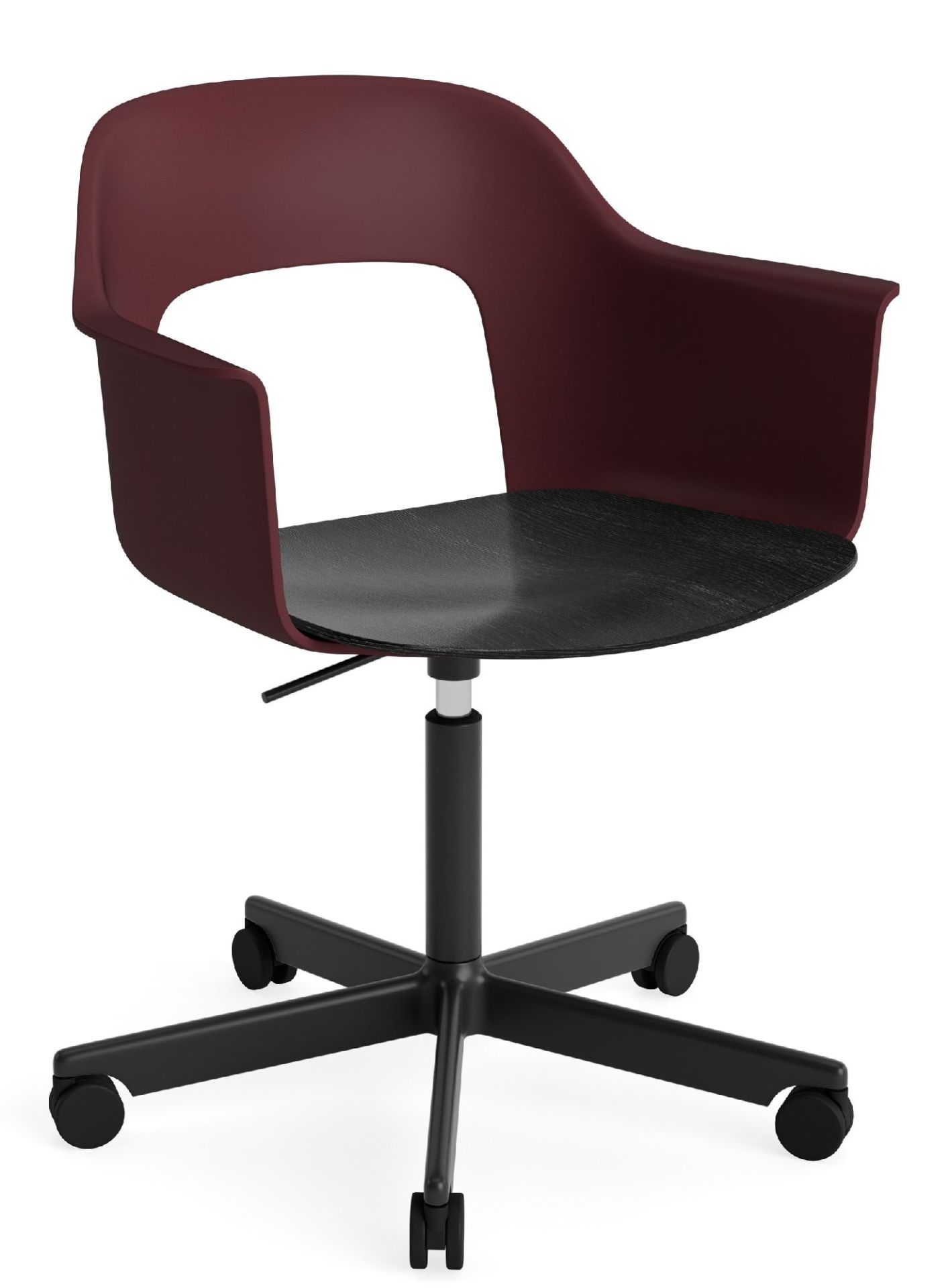 Layout Armchair 242 Fauteuil 4 pieds en étoile Vérin à gaz avec fonction pivotante Hay