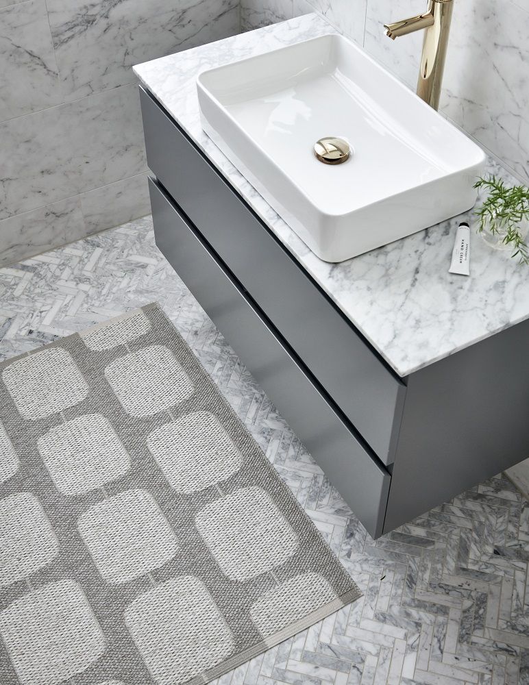 Sten Tapis en plastique 70x100 cm Pappelina Nougat/Vanilla
