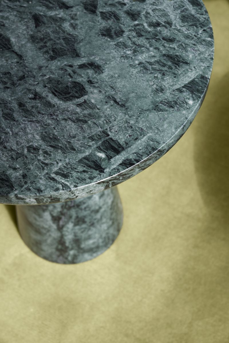 Bell Table d'appoint en marbre Grigio Nuvolato ClassiCon
